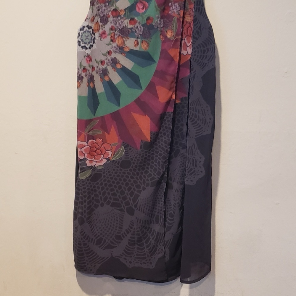 Desigual Multicolor Silk Patterned Dress - Picture 5 of 6